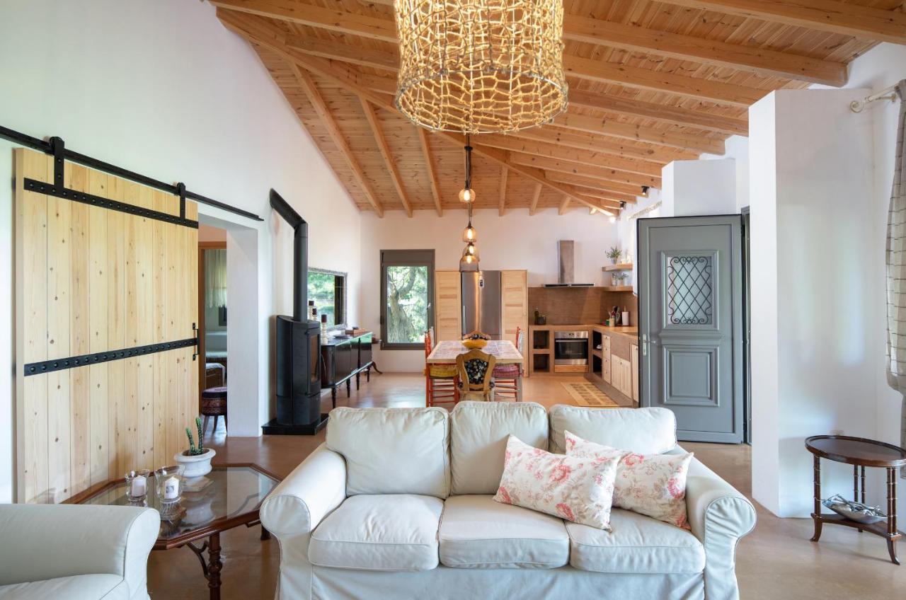 Villa Menie - Golden Fig Sykia Lodge Paralia Sikias Bagian luar foto