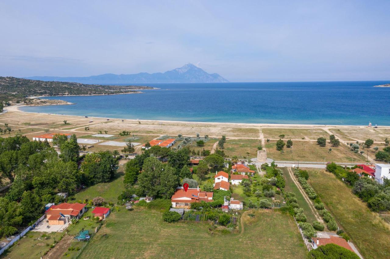 Villa Menie - Golden Fig Sykia Lodge Paralia Sikias Bagian luar foto